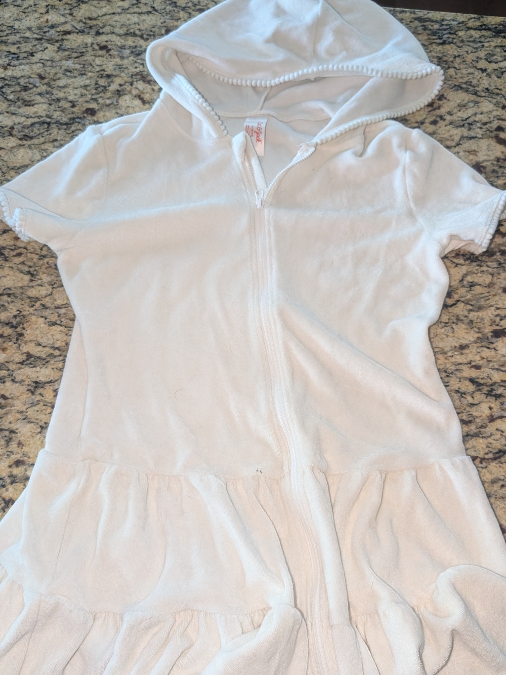 Swim Cover Up - Cat & Jack White Hooded Short Sleeve Zipper
